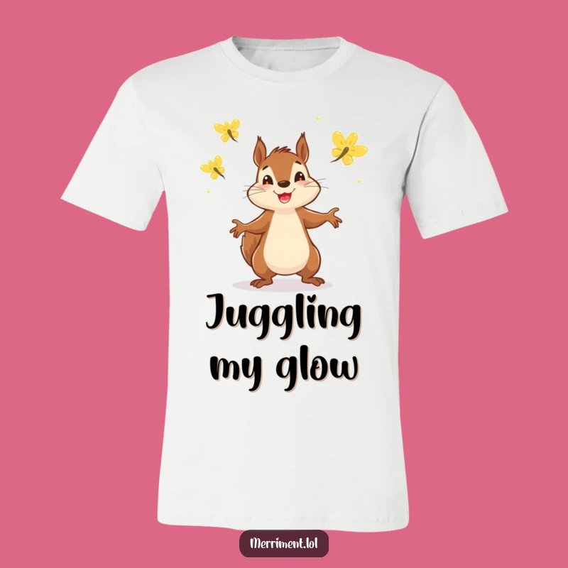 Funny Squirrel Juggling T-Shirt: Show Off Your Enthusiasm with This Hilarious Tee