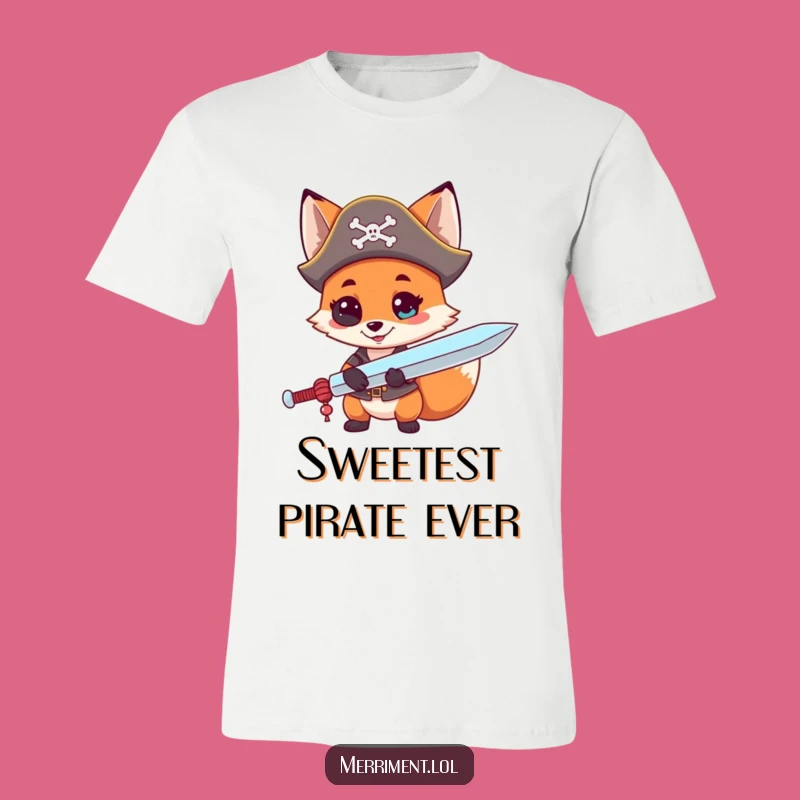 Funny Fox Pirate T-Shirt: Conquer Your Day with Sweet Style!