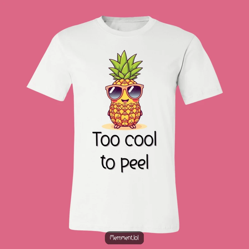 Funny Cheerful Pineapple Sunglasses T-Shirt - Cool Tropical Beach Apparel