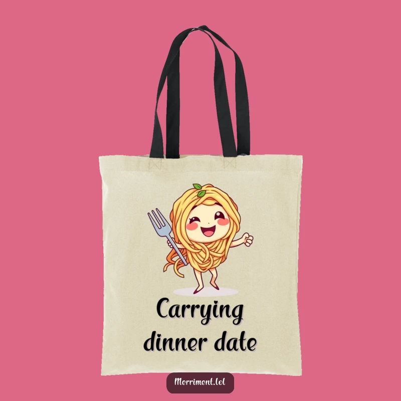 Funny Spaghetti Tango Fork Tote Bag: Carry Your Culinary Flair