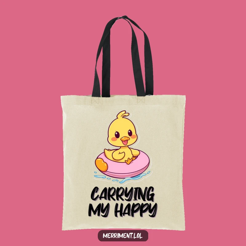 Funny Duck Inflatable Ride Tote Bag: Carry Your Laughs in Style
