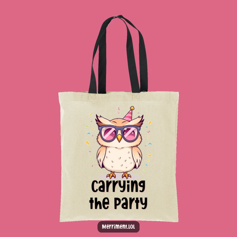 Funny Owl Party Tote Bag: Carry Your Celebration Essentials