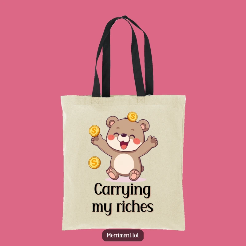 Funny Bear Cub Juggling Tote Bag - Delighted Treasure Carryall