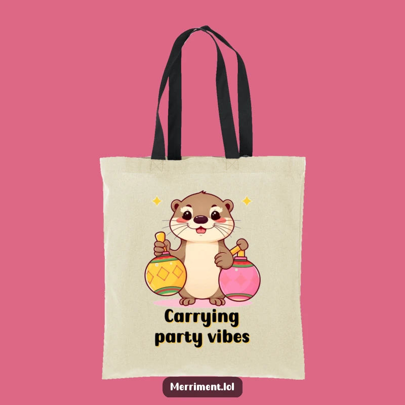 Funny Otter Fiesta Tote Bag: Carry Your Party Essentials!