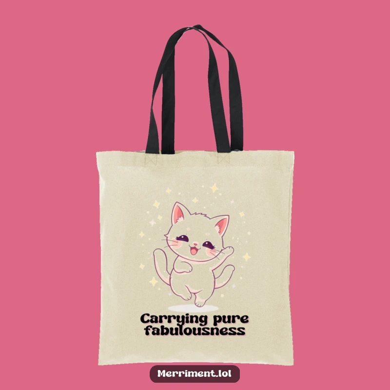 Funny Radiant Cat Glitter Tote Bag: Carry Your Sparkle Hilariously