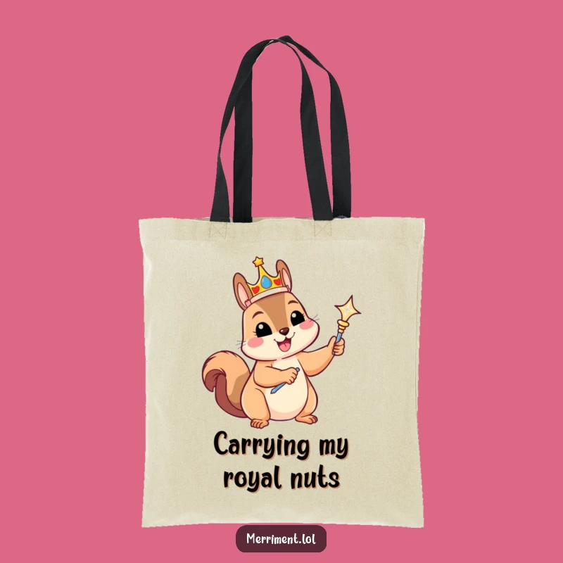 Funny Regal Squirrel Tote Bag: Carry Your Kingdom Funny Gift
