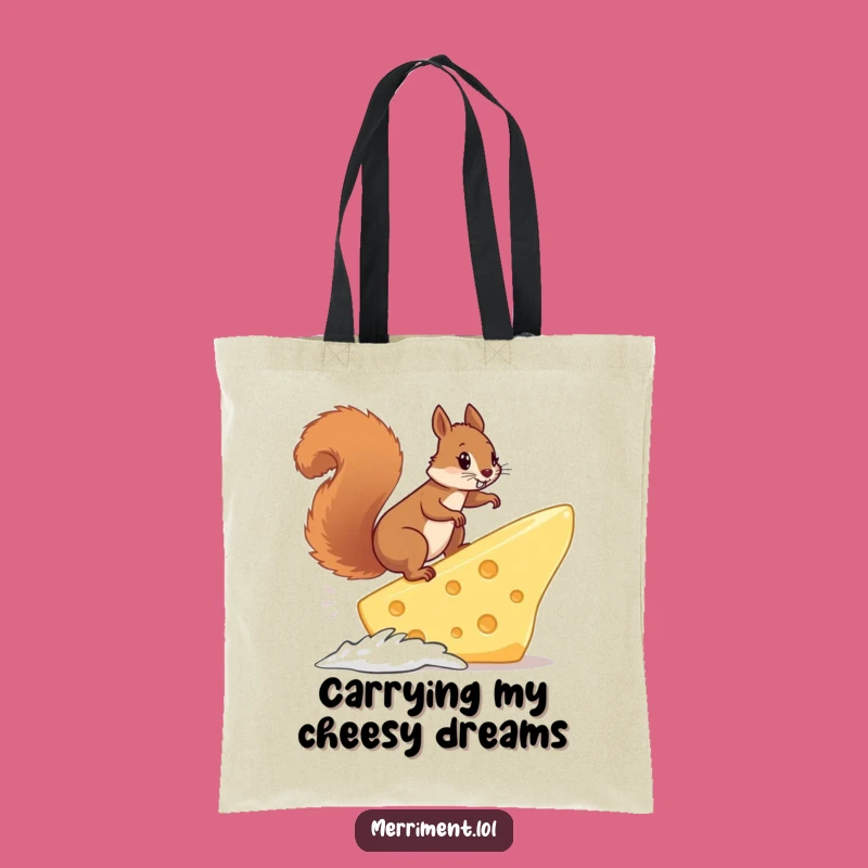 Funny Squirrel Cheese Surf Tote Bag: Carry Your Laughs with This Hilarious Accessory