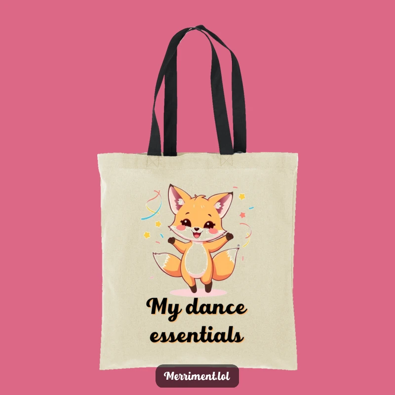 Funny Fox Cub Dance Tote Bag - Carry Your Streamer Style Everywhere!
